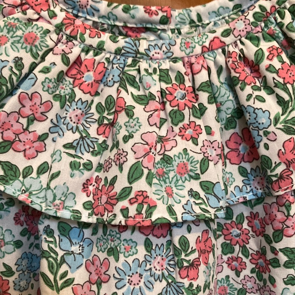 Little English Pink and Green Floral Blouse NWT 18 months RUNS BIG - Picture 3 of 8